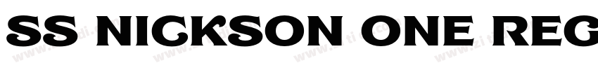 SS Nickson One Regul字体转换 SS Nickson One Regul字体转换